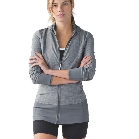 Lululemon Daily Practice Jacket Heathered Slate Size 2 - Picture 1 of 11